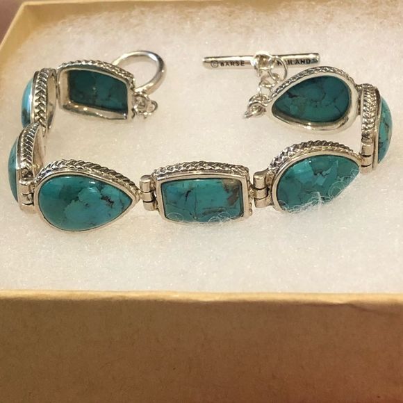 BARSE Turquoise Sterling Silver Turquoise Toggle Bracelet - Picture 6 of 8